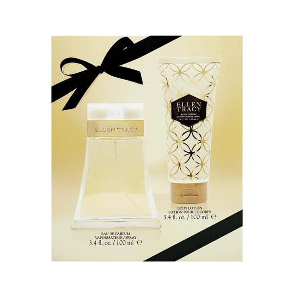 ELLEN TRACY 2 PCS SET FOR WOMEN: 3.4 EAU DE PARFUM SPRAY + 3.4 BODY LOTION
